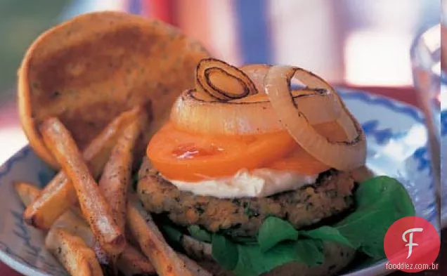 Hambúrgueres de lentilha vermelha com Aioli