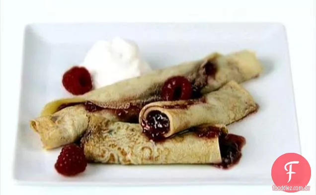 Crepes Recheados Com Framboesa