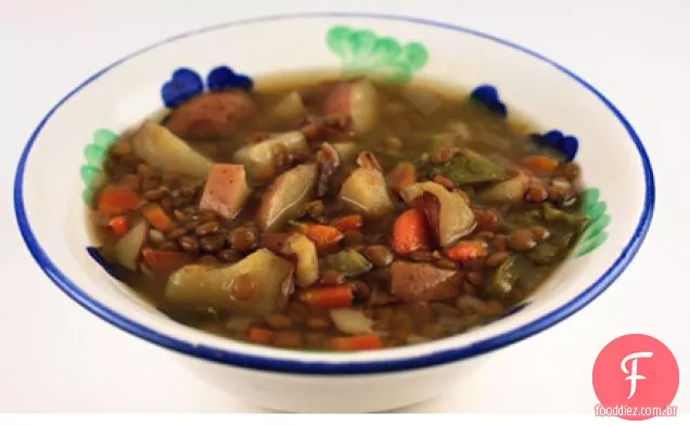 Lentilha Curried E Ensopado De Batata