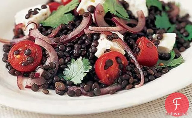 Feta, Lentilha E Salada De Coentro