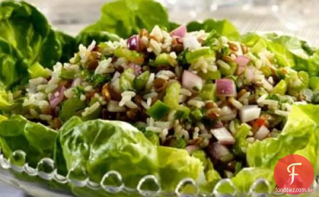 Receita De Salada De Arroz De Lentilha