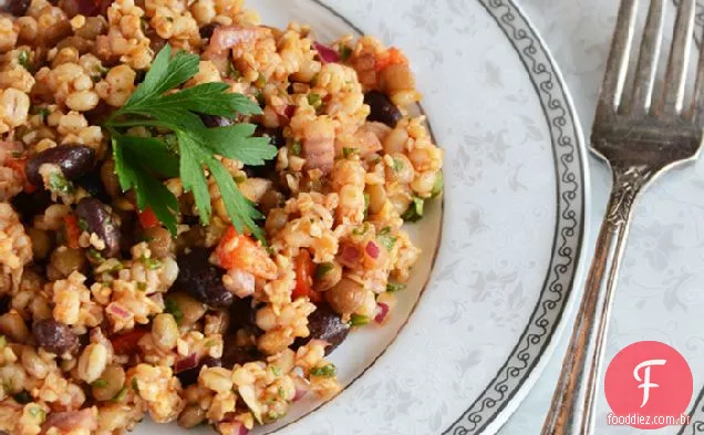 Salada de feijão e cevada