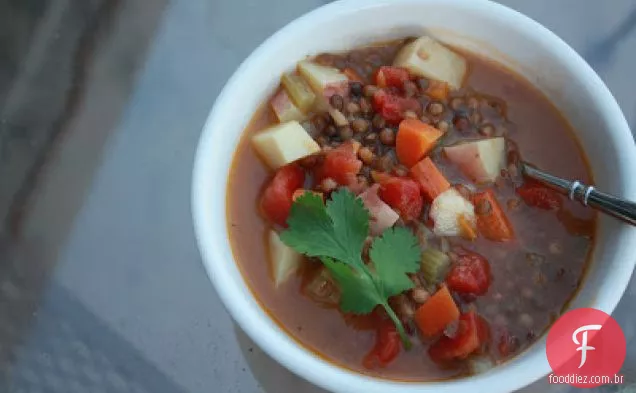 Sopa De Lentilha Vegetal