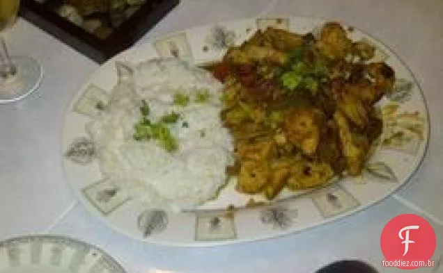 Frango com gengibre e Limão Com Arroz De Coco