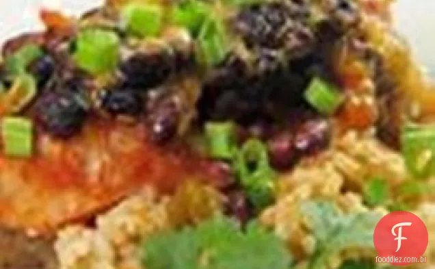 Salada mexicana de frango e arroz