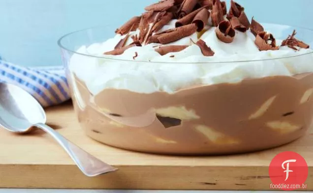 Pudim De Banana Com Chocolate Ao Leite