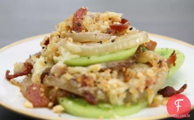 Tomate verde e gratinado de cebola Vidalia