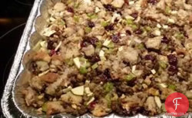 Salsicha, maçã e molho de Cranberry