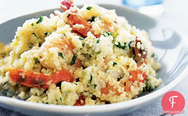 Risoto De Cuscuz De Limão E Camarão