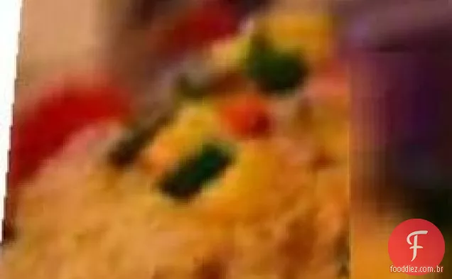 Bolos de caranguejo Chae com salsa de manga e pêssego