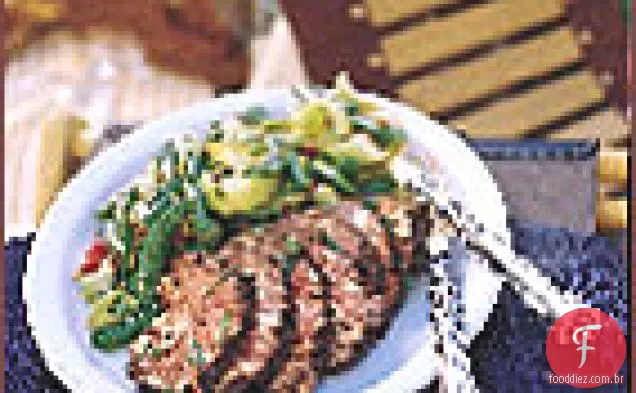 Filé Mignon vitrificado com legumes Curried