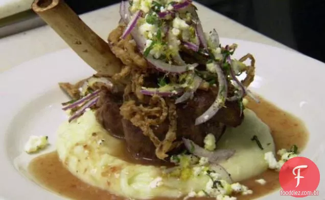 Refogado Osso Bucco com limão Feta desmorona