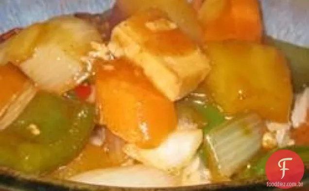 Teriyaki Tofu com abacaxi