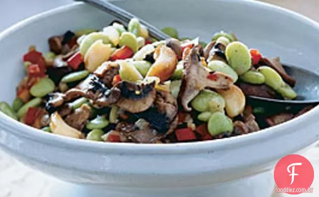 Cogumelo E Alho Assado Succotash