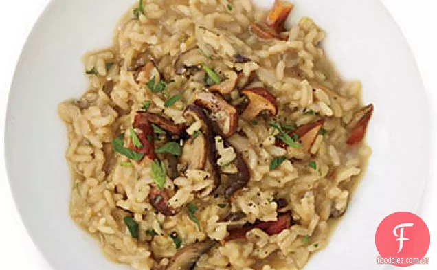 Risoto de cogumelos e vinho tinto Selvagem
