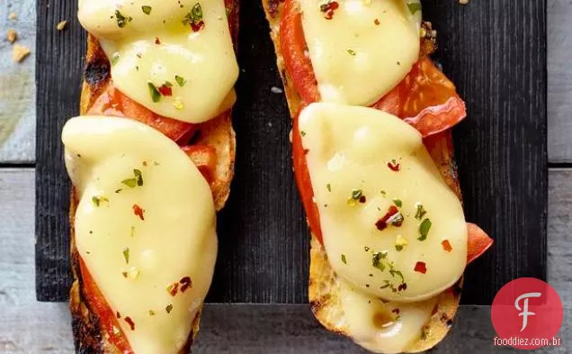 Queijo Grelhado De Tomate De Cara Aberta
