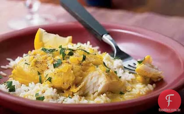 Alabote com cominho-pimenta Curry