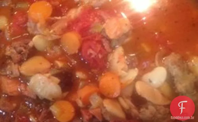 Lima E Sopa De Feijão Marinho E Presunto