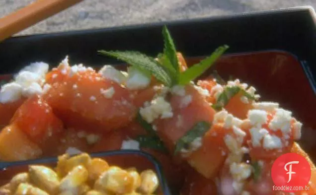 Salada de mamão e Feta