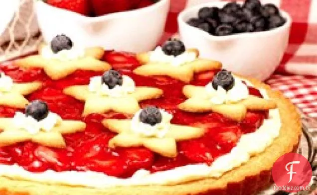 Torta Fresca Do Cheesecake Da Morango