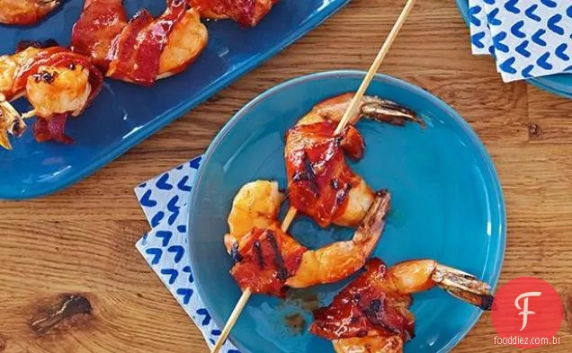 Camarão Embrulhado Com Bacon