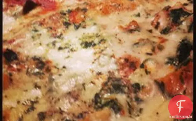 Lasanha De Espinafre e berinjela com baixo teor de gordura
