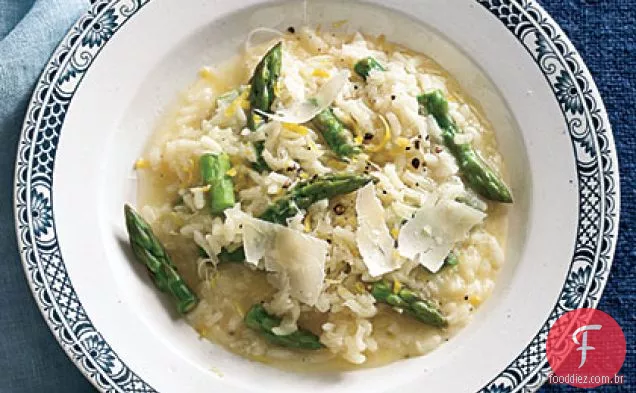 Risoto de espargos e limão