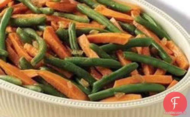Feijão verde e Medley de Batata Doce