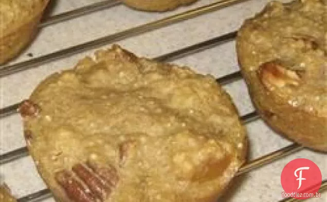 Queques de Quinoa com pêssegos e nozes