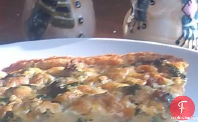 Caçarola de ovo de espinafre e cogumelo