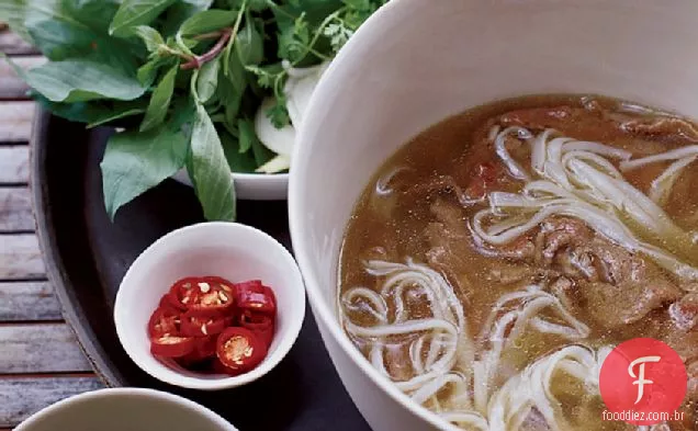 Carne temperada pho com gergelim-Chile Oil
