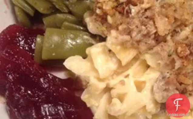 Caçarola de frango e recheio rápida e fácil