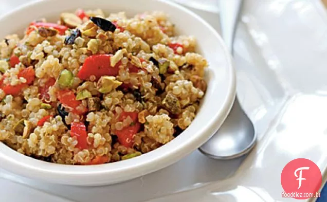 Salada de Quinoa e pistache com Pesto Marroquino