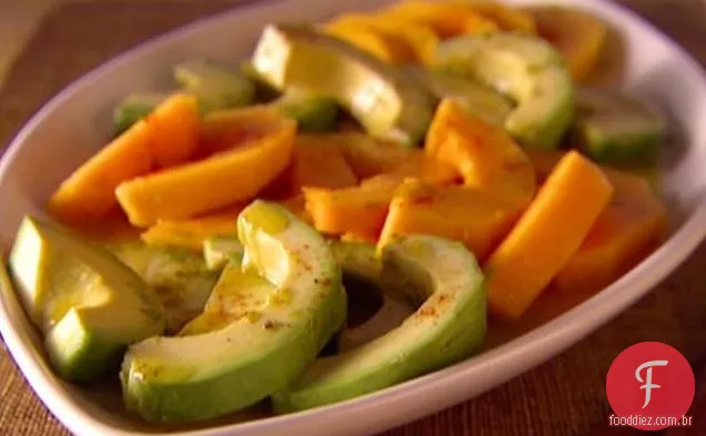 Salada de abacate e mamão