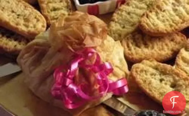 Brie assado em Phyllo com Chutney de Manga