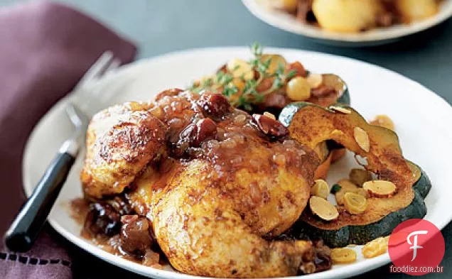 Galinhas Da Cornualha Com Molho De Cereja Do Porto
