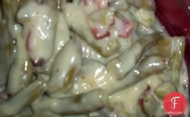 Feijão verde com molho de Bacon