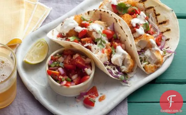 Tacos de peixe Koi de Tex Wasabi