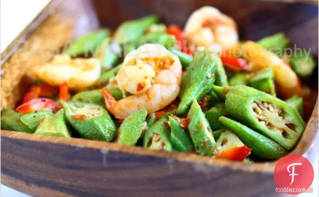 Receita de quiabo Sambal (dedos da senhora sambal)