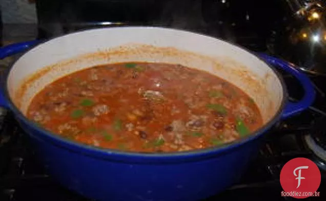 Jerk Turquia Chili Com Quiabo Frito