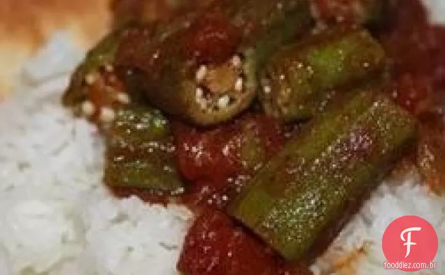 Quiabo de estilo indiano rápido e fácil