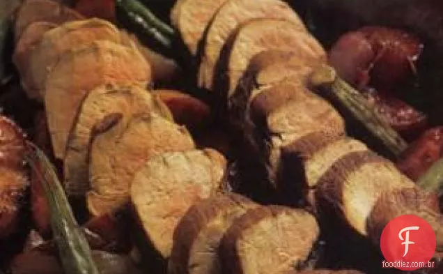 Melaço-carne de porco envidraçada com Batata-Doce