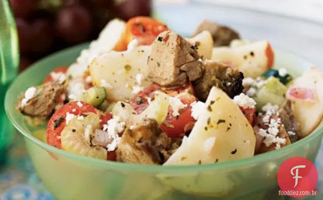 Salada grega de cordeiro e batata