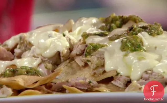 Nachos Blanco com salsa Jalapeno torrada