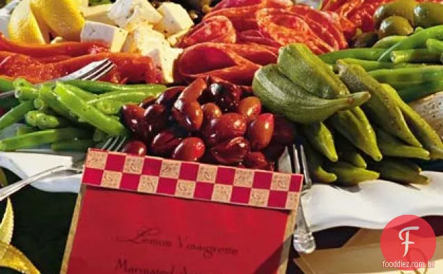 Antipasto Marinado Com Vinagrete De Limão