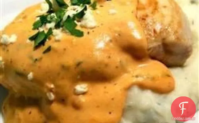 Frango russo com queijo Feta