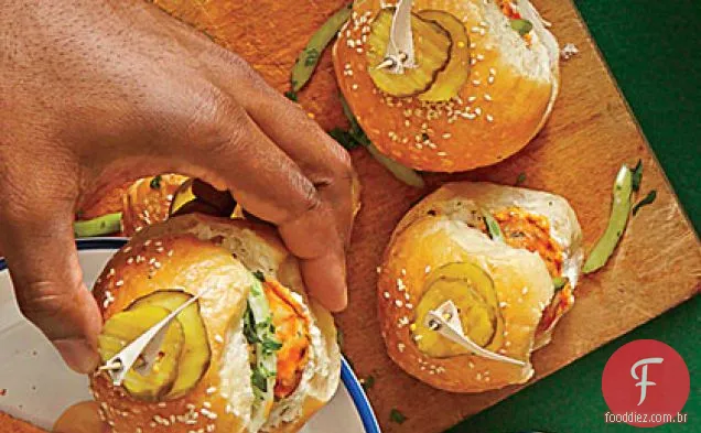 Buffalo Chicken Meatball Sliders