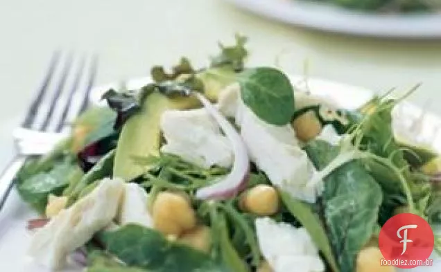 Salada De Abacate E Grão De Bico Com Alabote