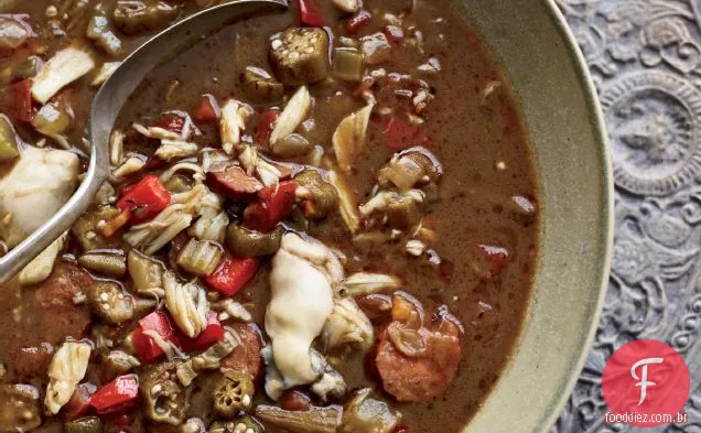 Andouille, Caranguejo e Ostra Gumbo