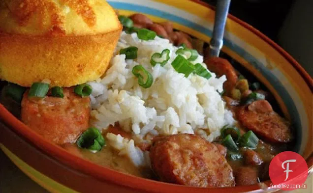 Feijão Vermelho E Jantar De Arroz